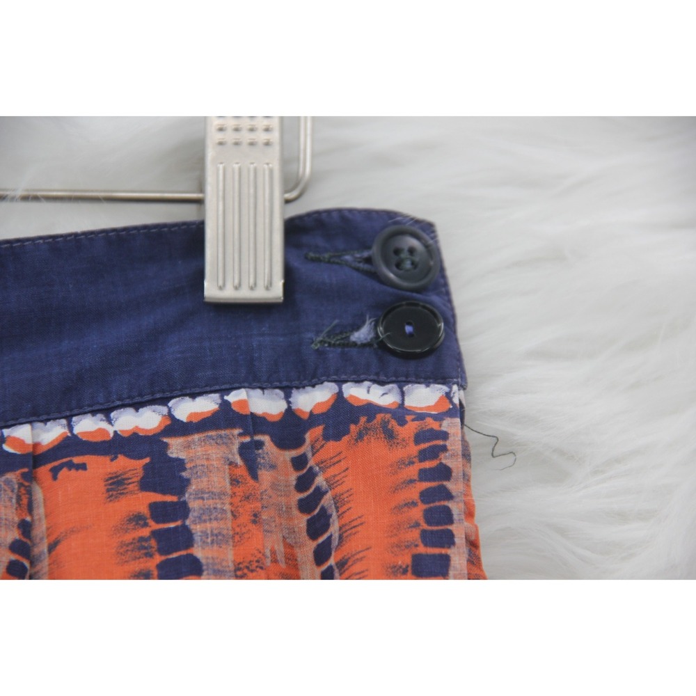 Vintage Jack Schnittman Full Midi Skirt S Blue Orange Tie Dye Boho Hippie #1006 - Picture 6 of 16